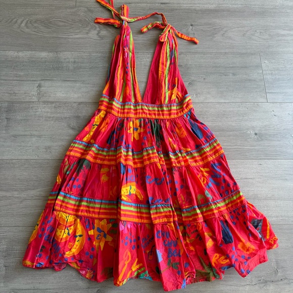 FARM Rio Good Vibes Tie-Shoulder Mini Dress - size small - Picture 4 of 4